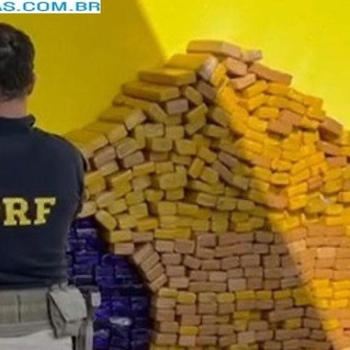 PRF apreende 800 kg de maconha em caminhonete na BR-163